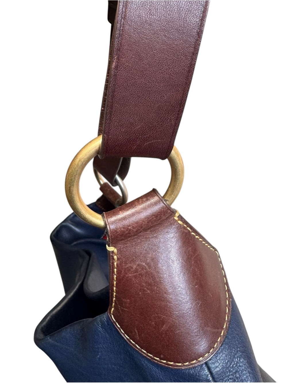 Dooney & Bourke Navy Leather Hobo Shoulder Bag - Picture 5 of 14